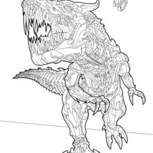 Coloriage : Grimlock, le chef des Dinobots