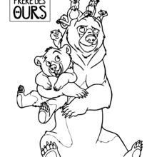 Coloriage Disney : Les animaux de Frère des Ours