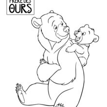 Coloriage Disney : Frère des ours : Kenaï et Koda