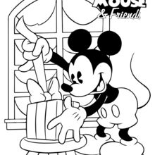 Coloriage Disney : Mickey Noël