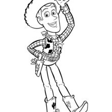 Coloriage Disney : Toy Story - Woody le cowboy