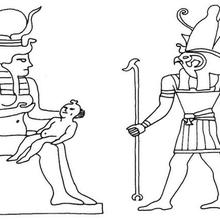 Coloriage de dieux egyptiens