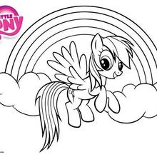 Coloriages rainbow dash et un arc-en-ciel - fr.hellokids.com