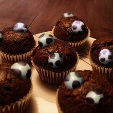 Recette : Les muffins au chocolat spécial foot