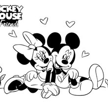 Coloriage Disney : Minnie et Mickey à imprimer