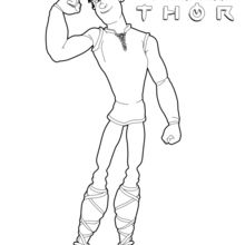 Coloriage : Le jeune Thor