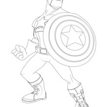 Coloriage Disney : Avengers - Captain America