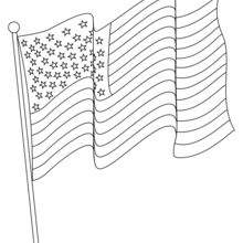 Coloriage : Le drapeau américain