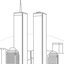 Coloriage : World trade Center - Les Twin Towers