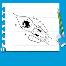 Leçon de dessin : Dessiner une fusée