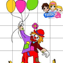 Puzzle clown ballons
