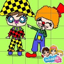 Puzzle Arlequin et clown