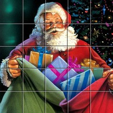 Puzzle : Le Père Noël et ses cadeaux
