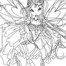Coloriage : Bloom, transformation Bloomix