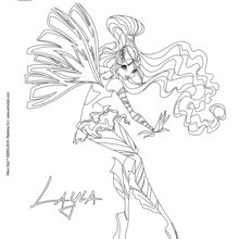 Coloriage : Layla, transformation Sirenix
