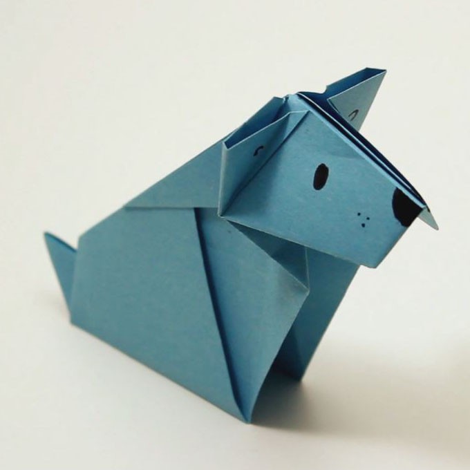 chien origami