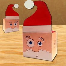 Activité : Boîte en forme de tête de Père Noël