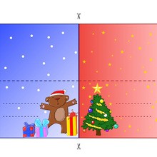 Activité : Carte ourson et sapin de Noël