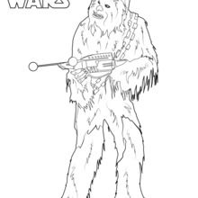 Coloriage Star Wars : Chewbacca, le wookie