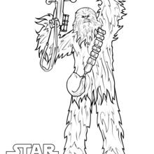 Coloriage Star Wars : Chewbacca, épisode 7