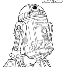 Coloriage Star Wars : R2-D2, le droïde de Luke Skywalker