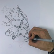 Tuto de dessin : Dessiner Michelangelo des Ninja Turtles
