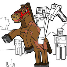 Monter à cheval à l'horizon de Minecraft