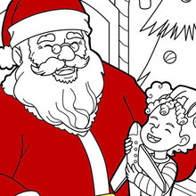 Coloriage : Le fou rire du Père Noël