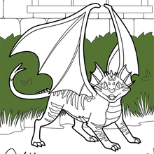 Coloriage : Chat dragon