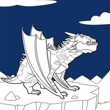 Coloriage : Dragon de nuit