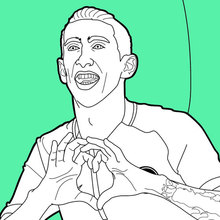 Coloriages footballeur angel di maria - fr.hellokids.com