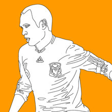 Coloriage : Andres Iniesta