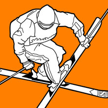 Coloriage : Ski acrobatique aux Jeux Olympiques