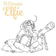 COPIE DE Coloriage Le Grimoire d'Elfie : Elfie sur son balai