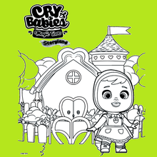 Coloriage : Cry Babies Magic Tears STORYLAND - Scarlet devant sa maison