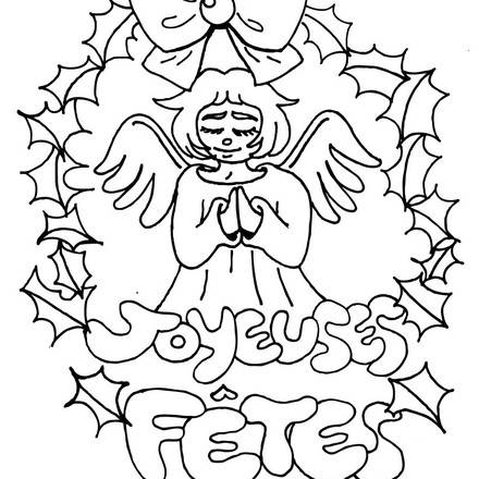 Coloriages Anges de Noël - 15 coloriages de Noël