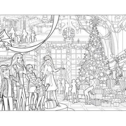 Coloriages Barbie Un Merveilleux Noël - 16 coloriages Barbie gratuits à imprimer et à colorier