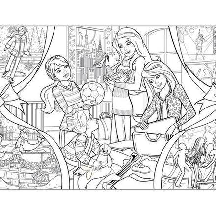 Coloriages Barbie Un Merveilleux Noël - 16 coloriages Barbie gratuits à 