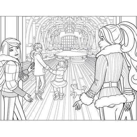 Coloriages Barbie Un Merveilleux Noël - 16 coloriages Barbie gratuits à imprimer et à colorier