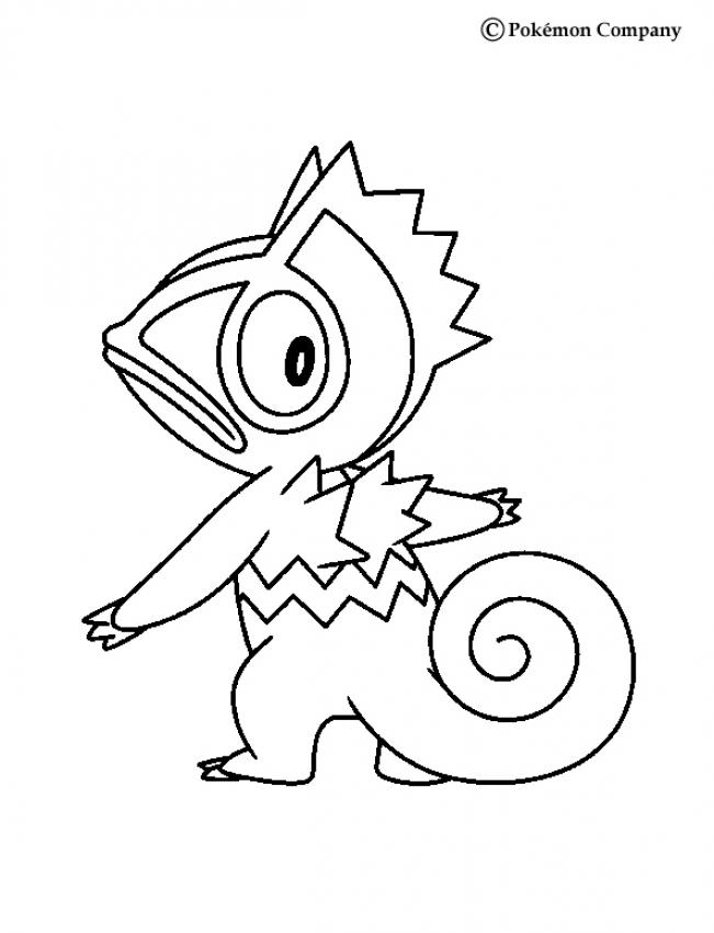 Coloriages kecleon de dos fr hellokids kecleon de dos